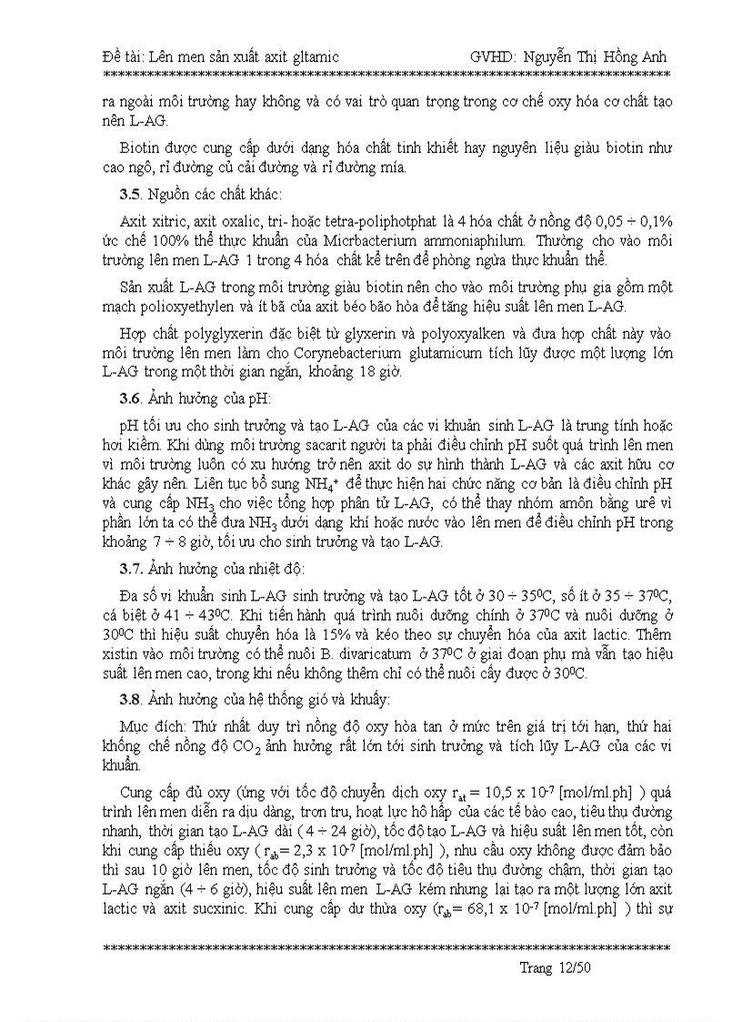 image for page Lên men sản xuất axit glutamic