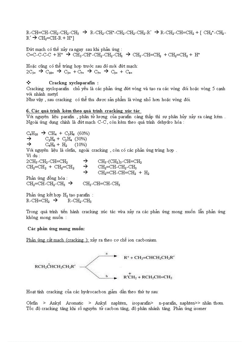 image for page Quá trình cracking xúc tác