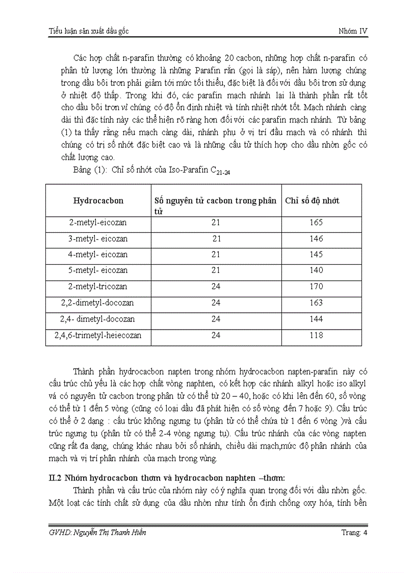 Sản xuất dầu gốc