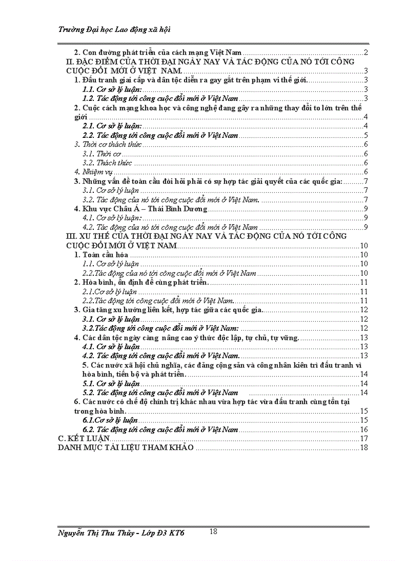 image for page Những đặc điểm và xu thế của thời đại ngày nay và tác động của nó đến Việt Nam trong công cuộc đổi mới ở nước ta