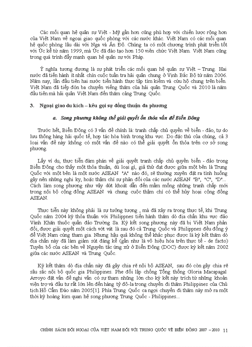 image for page Chính sách đối ngoại của Việt Nam với Trung Quốc về vấn đề biển đông giai đoạn 2007 2010