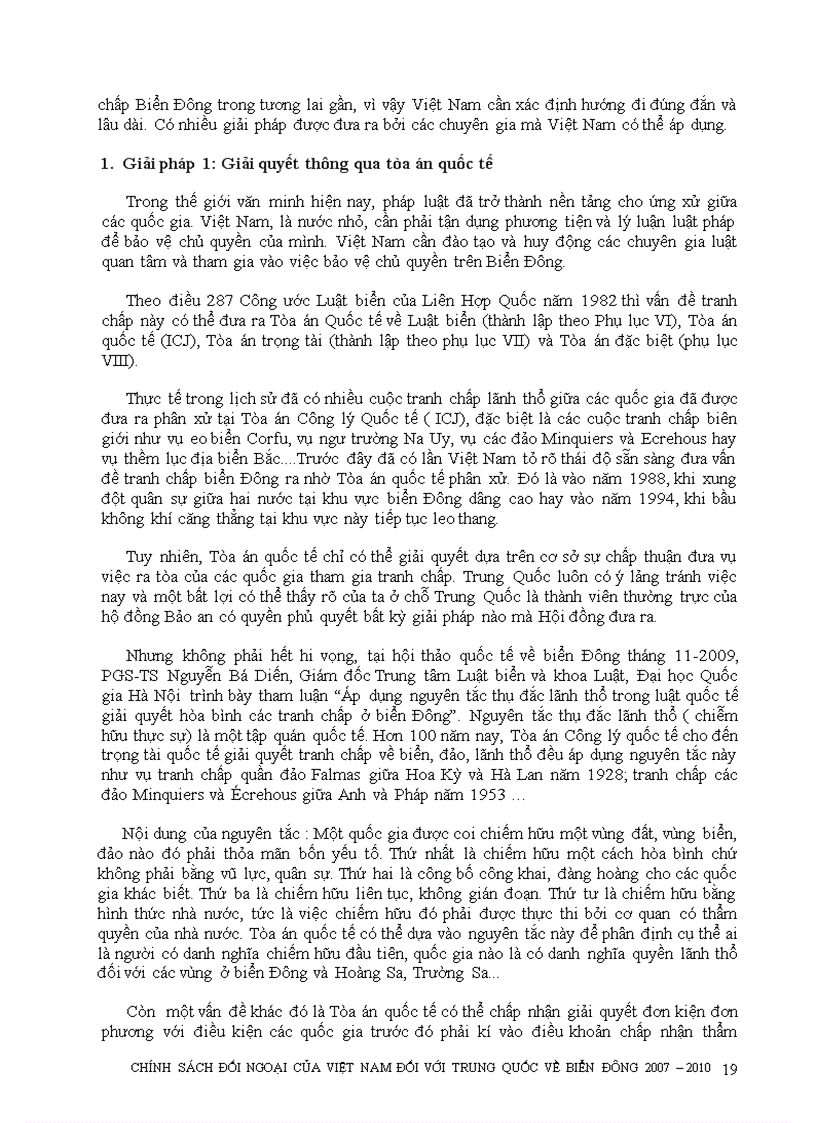 image for page Chính sách đối ngoại của Việt Nam với Trung Quốc về vấn đề biển đông giai đoạn 2007 2010