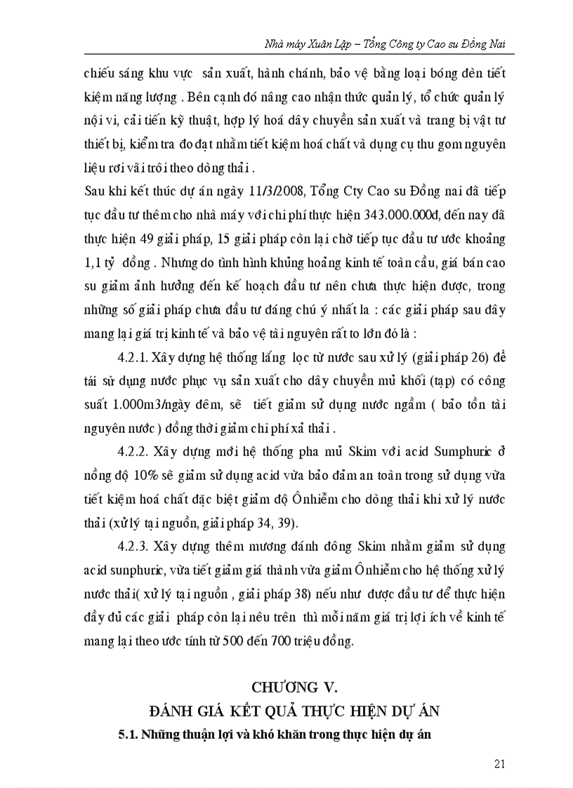 image for page Báo cáo kết quả triển khai chương trình sản xuất sạch hơn tại nhà máy xuân lập dự án p211