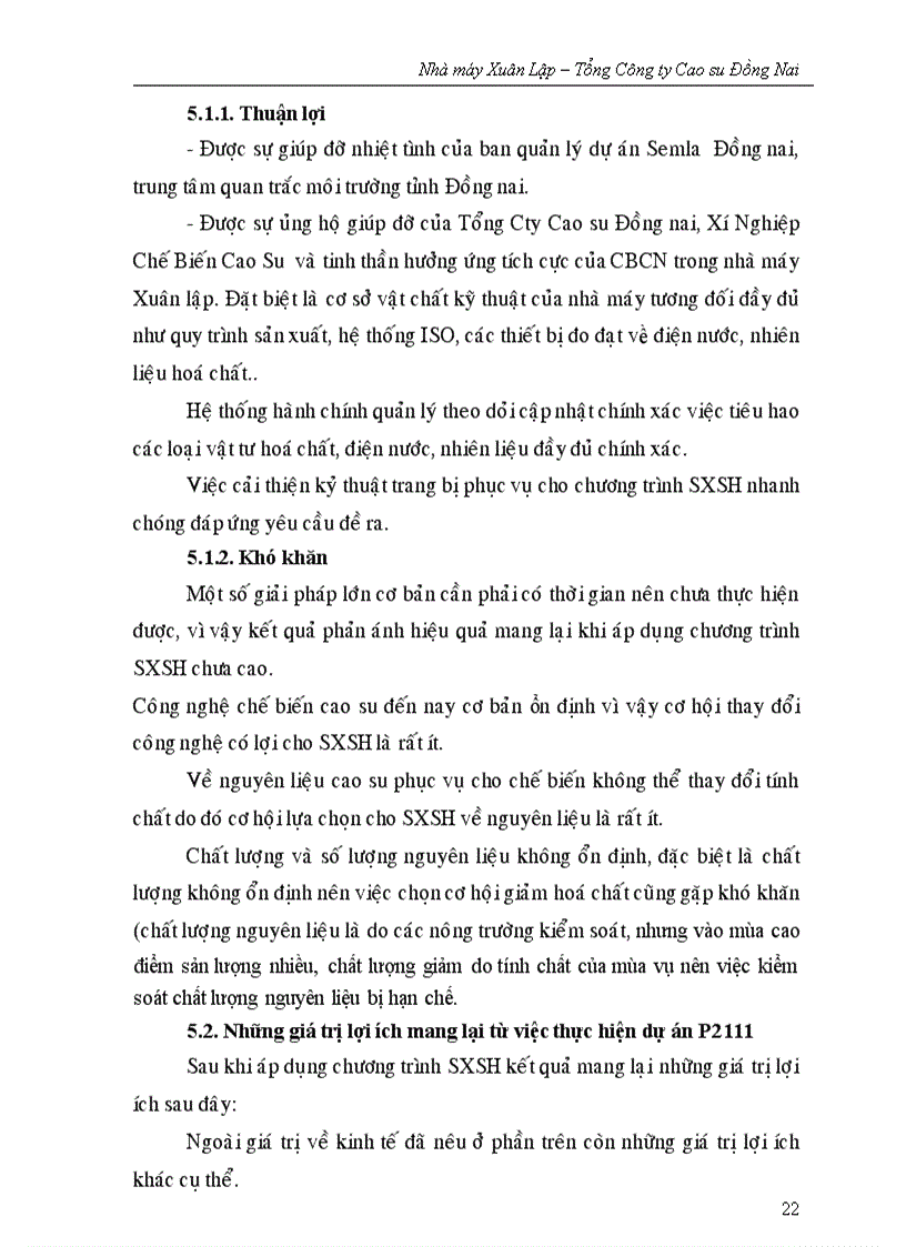 image for page Báo cáo kết quả triển khai chương trình sản xuất sạch hơn tại nhà máy xuân lập dự án p211