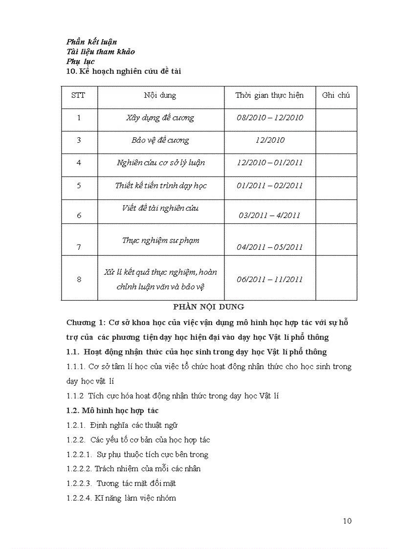 image for page Đề cương luận văn thạc sĩ giáo dục học Môn Vật lý