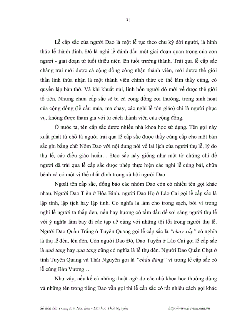 image for page Lễ cấp sắc và tang ma của người dao tuyển ở huyện bảo thắng tỉnh lào cai