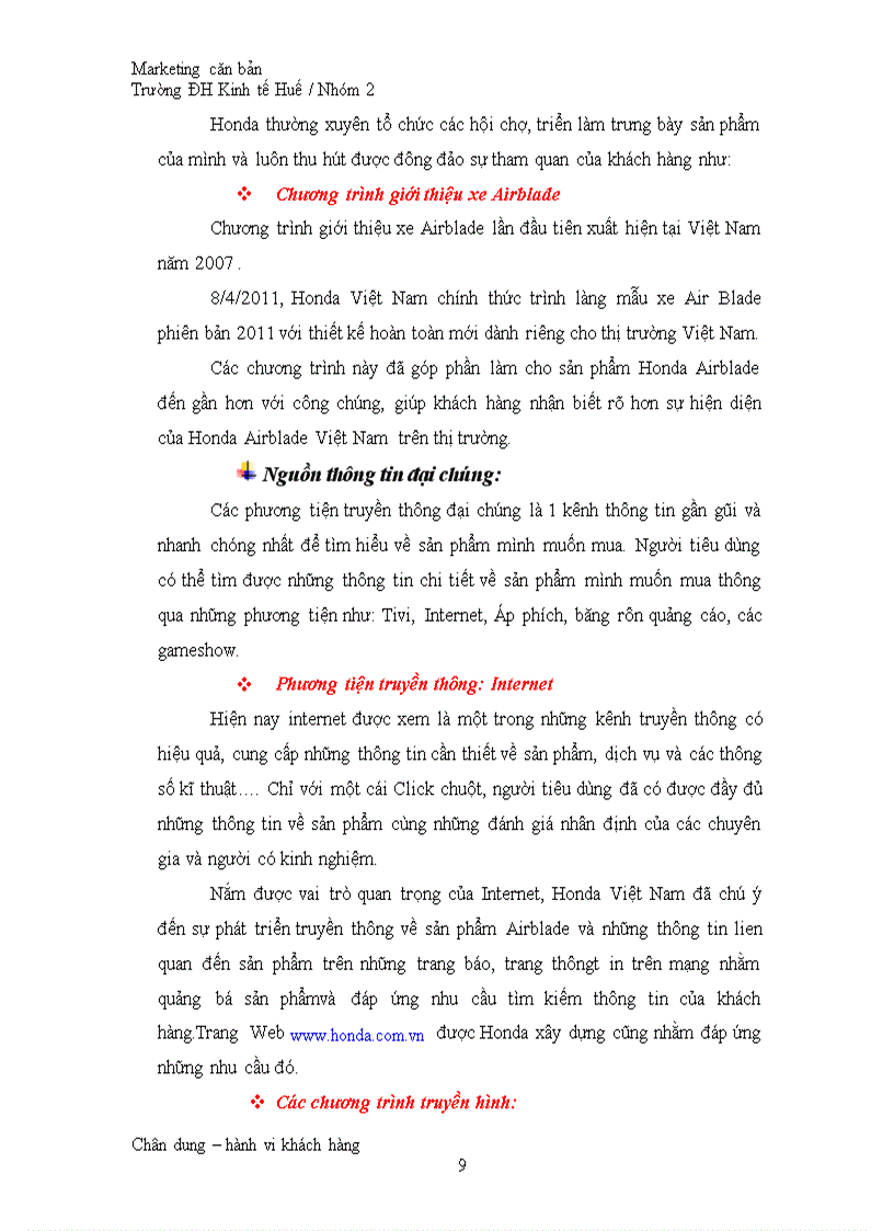image for page Chân dung khách hàng và phân tích hành vi mua của khách hàng tiêu dùng sản phẩm honda airblade