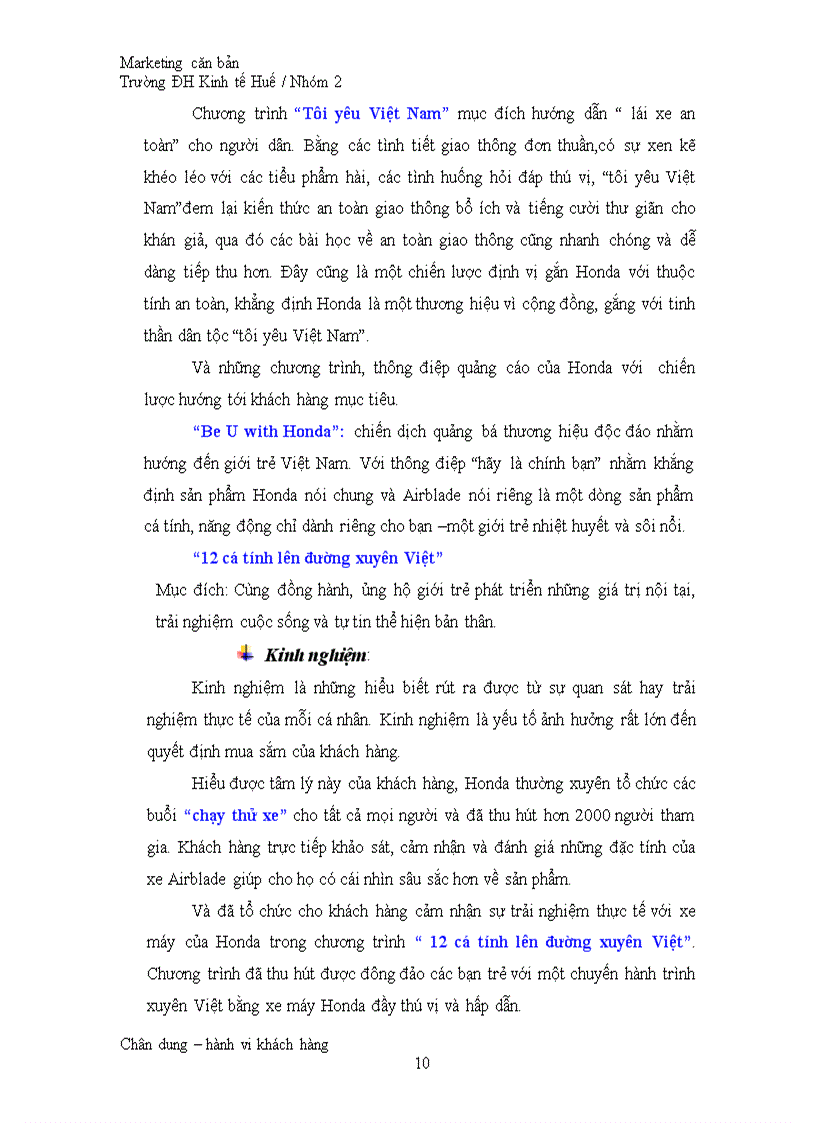 image for page Chân dung khách hàng và phân tích hành vi mua của khách hàng tiêu dùng sản phẩm honda airblade