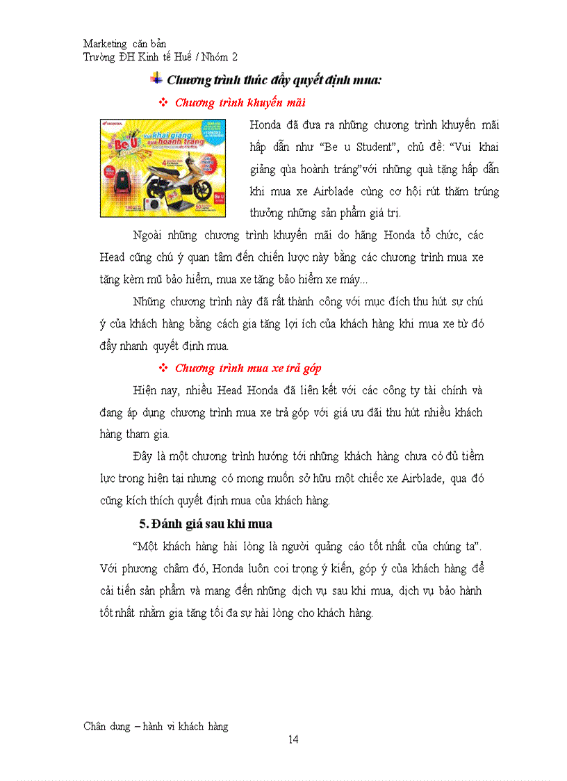 image for page Chân dung khách hàng và phân tích hành vi mua của khách hàng tiêu dùng sản phẩm honda airblade