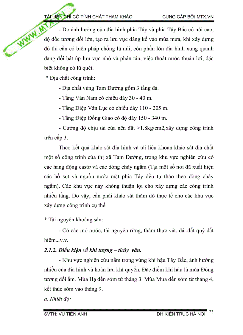 image for page Đánh giá tác động môi trường quy hoạch chung mạng lưới giao thông thị xã Tam Đường tỉnh Lai Châu