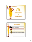 Slide phân tích rủi ro môi trường kinh doanh tại Singapore và Trung Quốc của Mcdonald s