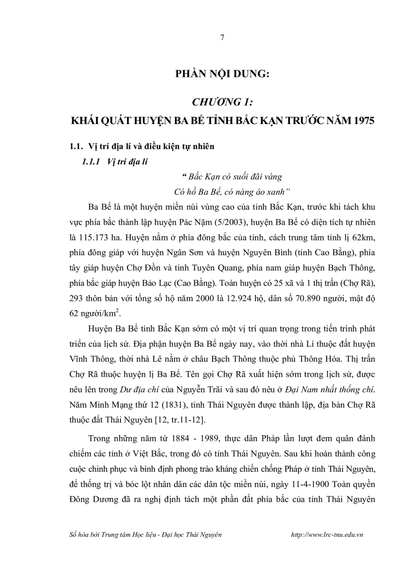 image for page Huyện ba bể tỉnh bắc kạn 1975 2005 chuyên ngành lịch sử