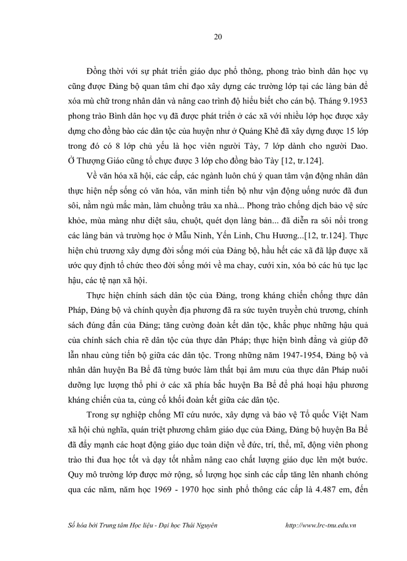 image for page Huyện ba bể tỉnh bắc kạn 1975 2005 chuyên ngành lịch sử