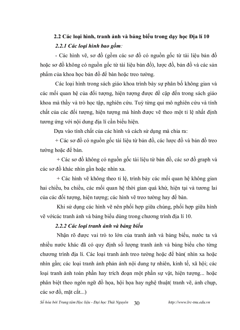 image for page Phương pháp sử dụng kênh hình trong dạy học địa lý 10 PTTH tỉnh Thái Nguyên theo hướng tích cực