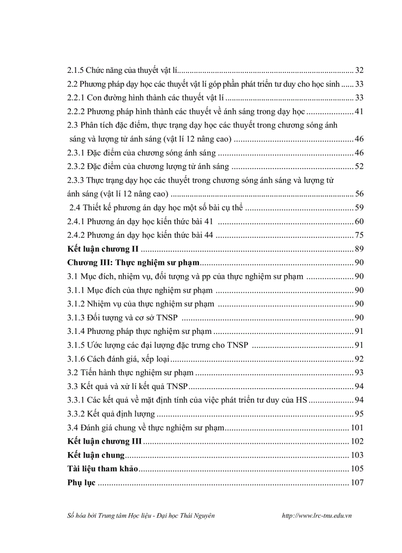 image for page Xây dựng tiến trình dạy học các thuyết về ánh sáng Vật lý 12 nâng cao theo hướng phát triển năng lực tư duy cho học sinh