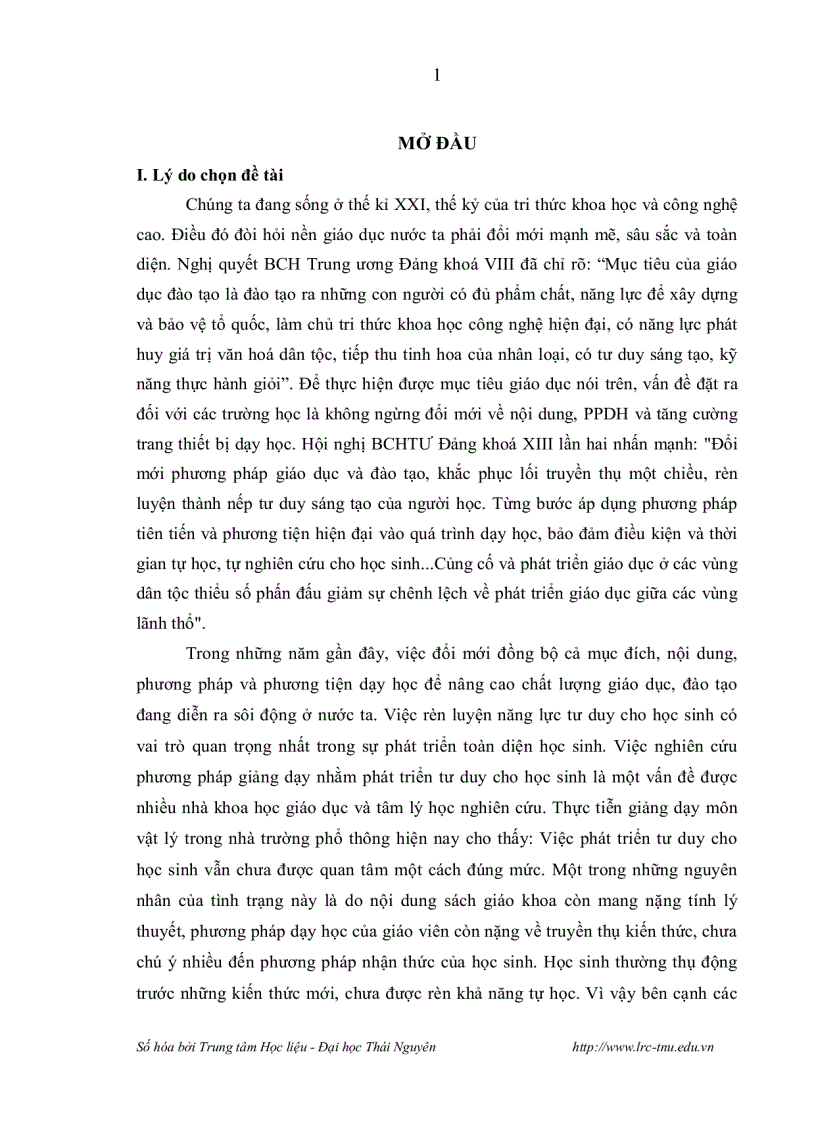 image for page Xây dựng tiến trình dạy học các thuyết về ánh sáng Vật lý 12 nâng cao theo hướng phát triển năng lực tư duy cho học sinh