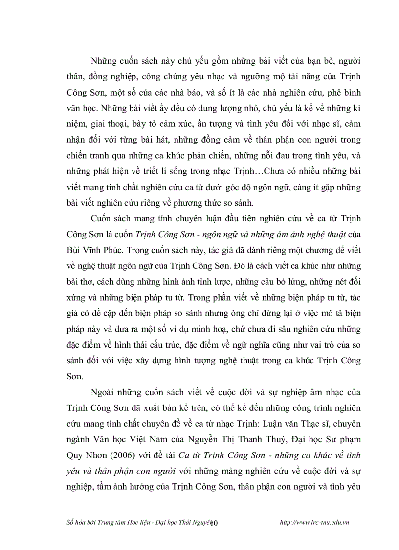 image for page Phương thức so sánh trong ca từ của trịnh công sơn