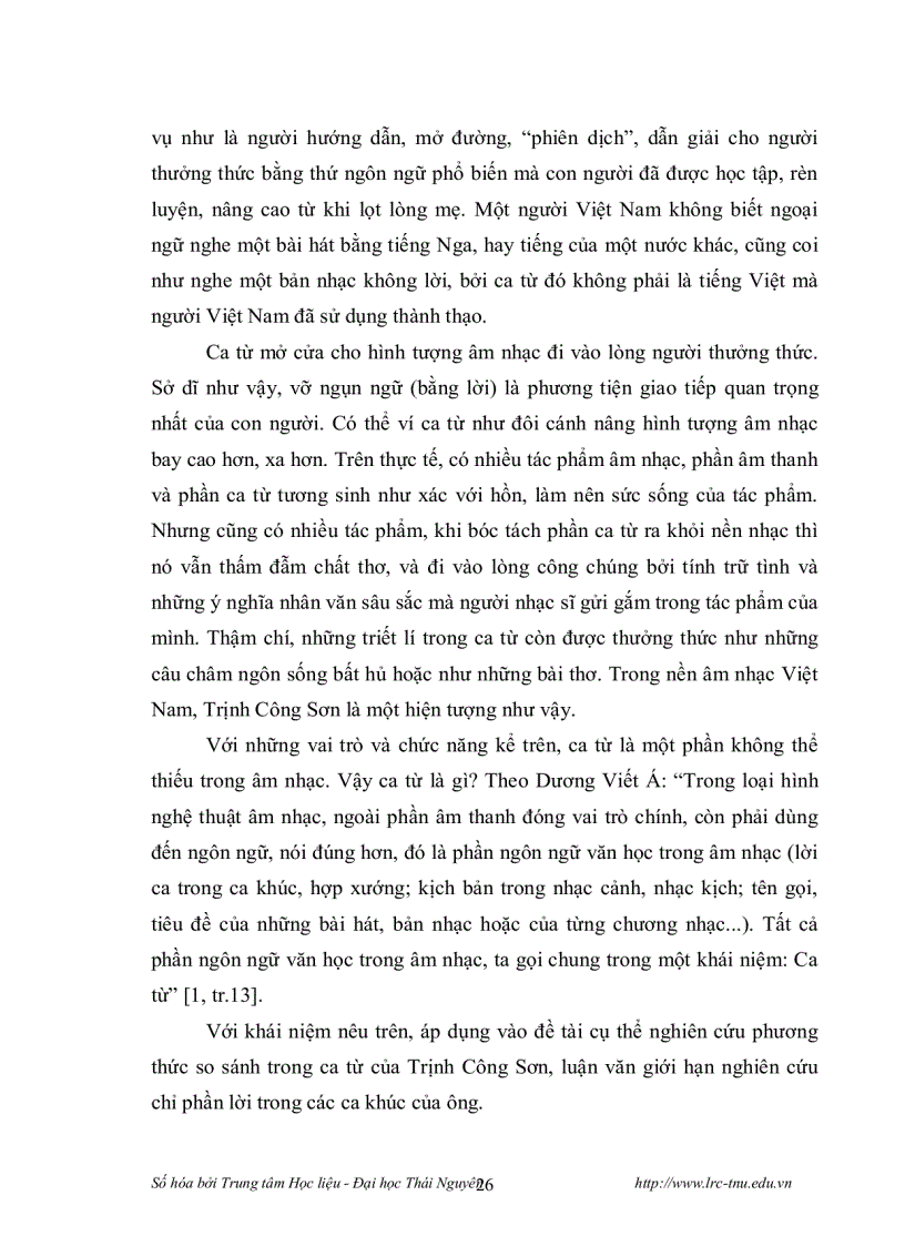 image for page Phương thức so sánh trong ca từ của trịnh công sơn