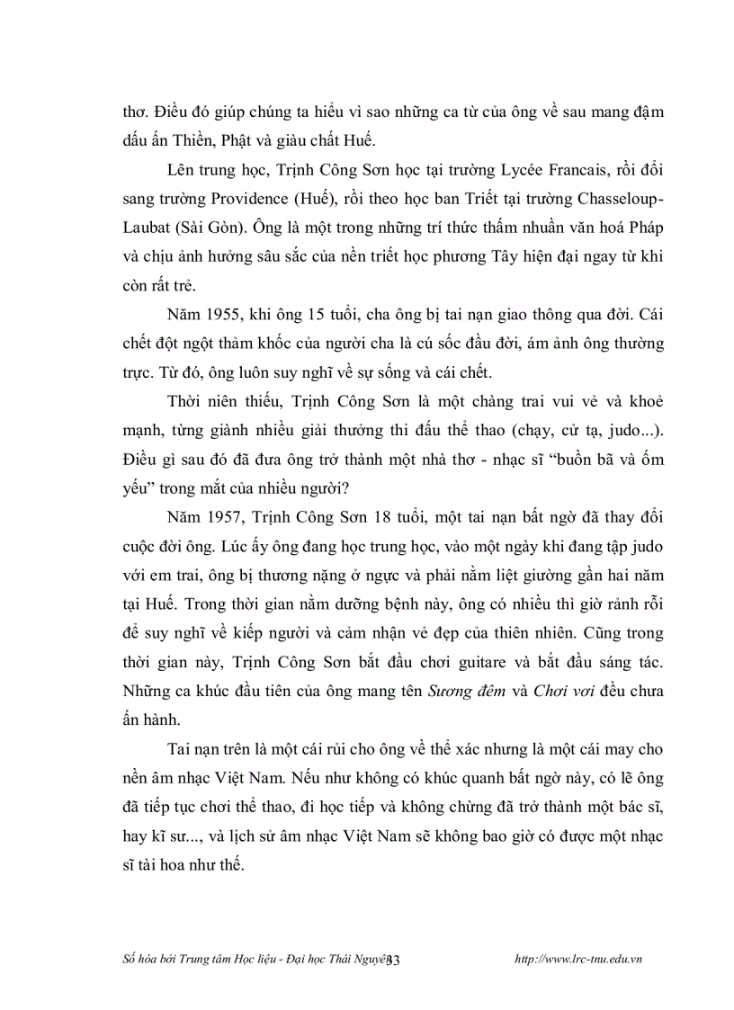 image for page Phương thức so sánh trong ca từ của trịnh công sơn