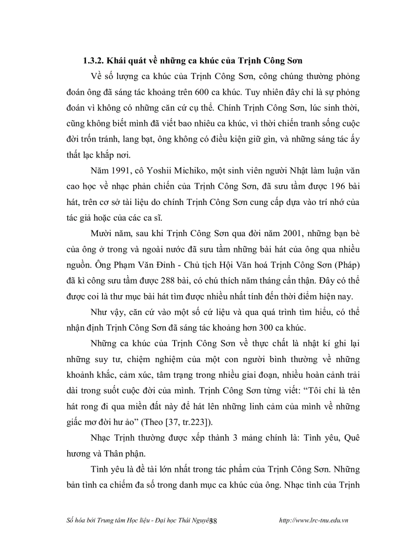 image for page Phương thức so sánh trong ca từ của trịnh công sơn