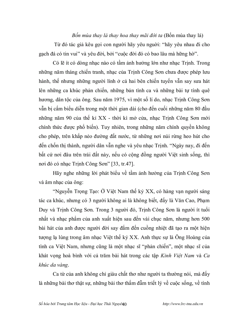 image for page Phương thức so sánh trong ca từ của trịnh công sơn