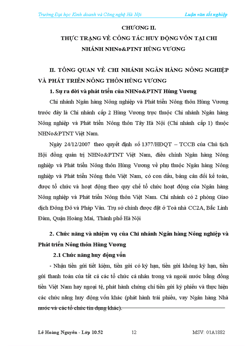 image for page Một số Giải pháp nhằm nâng cao chất lượng huy động vốn tại Chi nhánh NHNo PTNT Hùng Vương