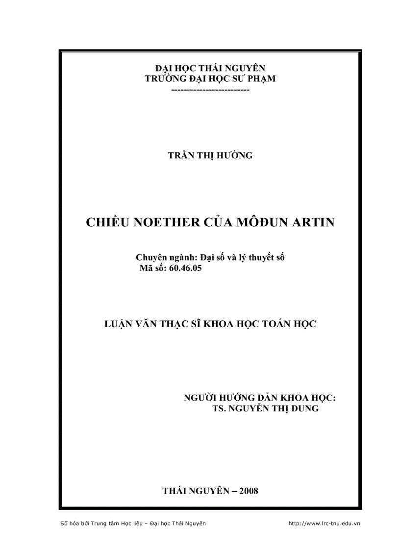image for page Chiều Noether của Mô đun Artin