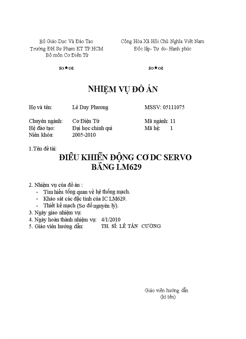 image for page Điều Khiển Động Cơ một chiều Servo dùng IC LM629