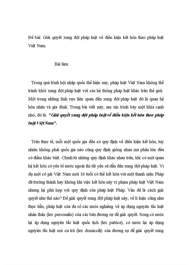 image for page Giải quyết xung đột pháp luật về điều kiện kết hôn theo pháp luật Việt Nam