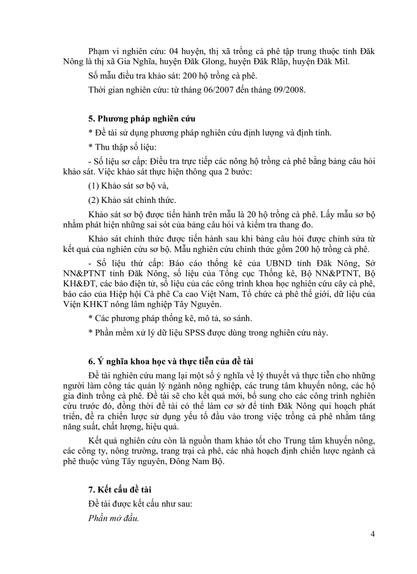 image for page Ảnh hưởng của các yếu tố đầu vào đến hiệu quả kinh tế cây cà phê tỉnh Đăk Nông