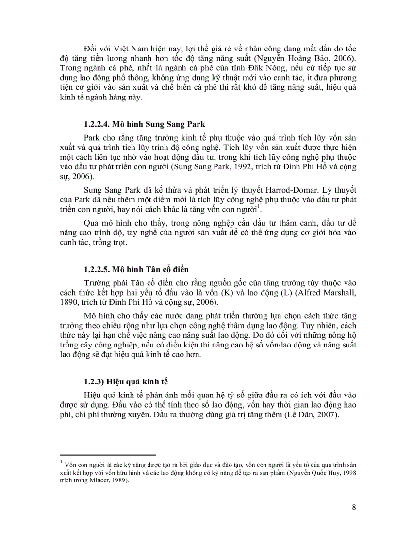 image for page Ảnh hưởng của các yếu tố đầu vào đến hiệu quả kinh tế cây cà phê tỉnh Đăk Nông