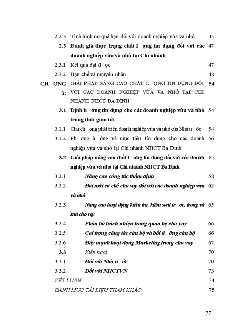 image for page Giải pháp nâng cao chất lượng tín dụng đối với các doanh nghiệp vừa nhỏ tại chi nhánh NHCT Ba Đình