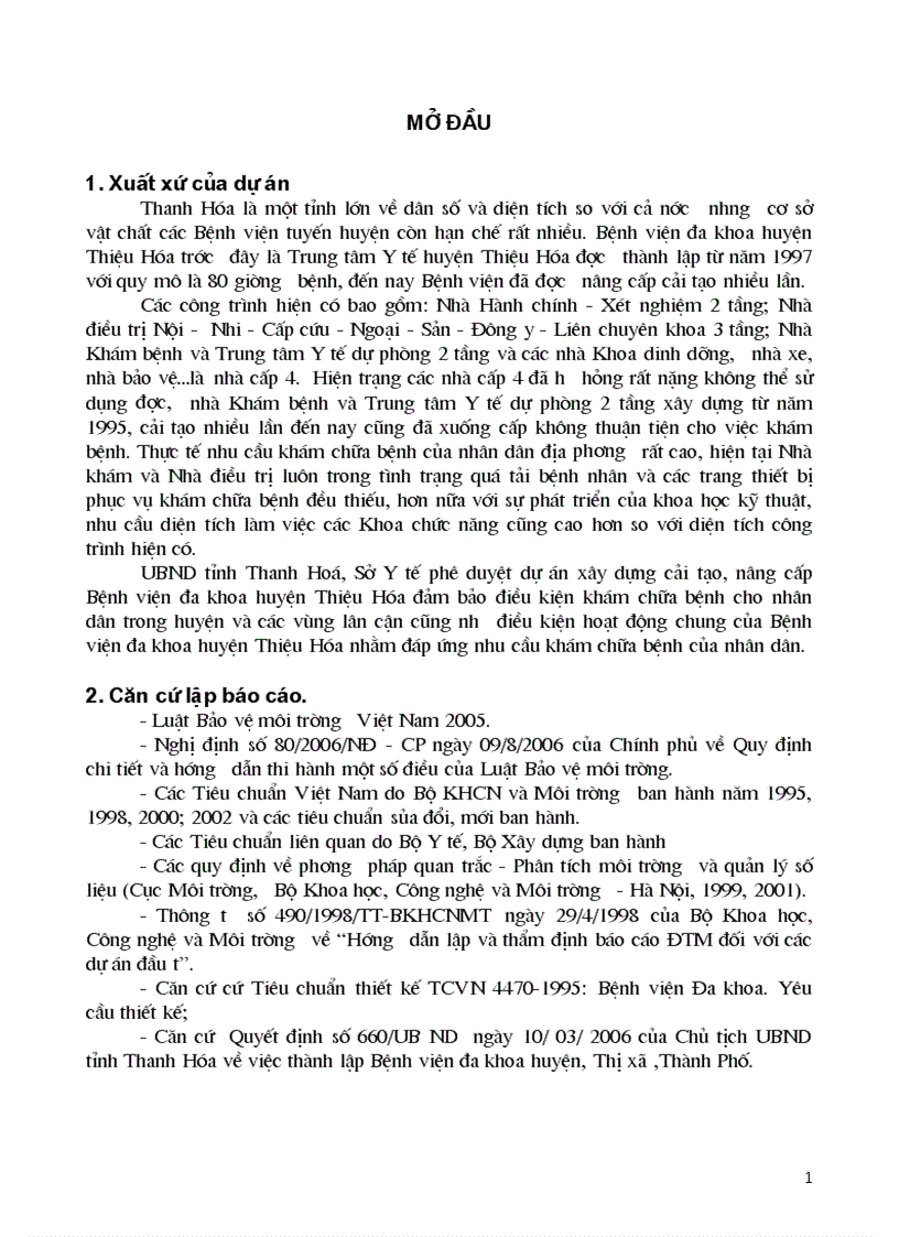 image for page Báo cáo đánh giá tác động môi trường ĐTM dự án Cải tạo nâng cấp bệnh viện đa khoa huyện Thiệu Hoá