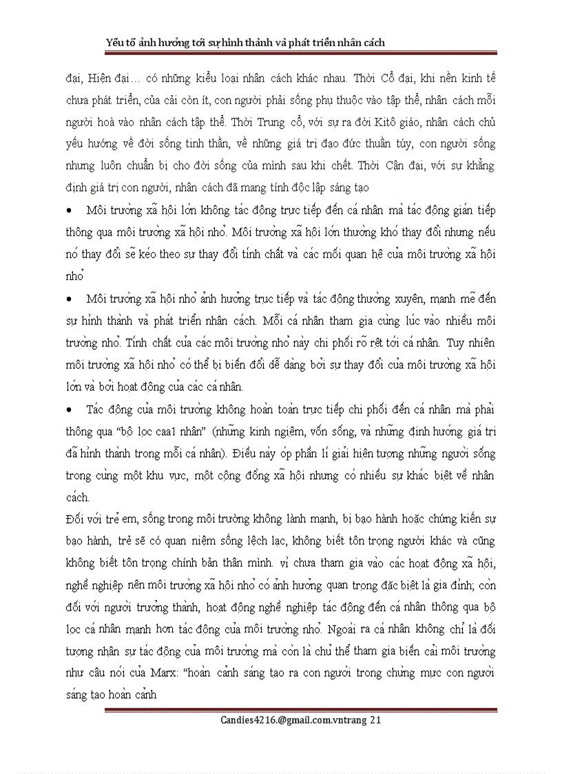 image for page Các yếu tố ảnh hưởng đến sự hình thành và phát triển nhân cách của con người