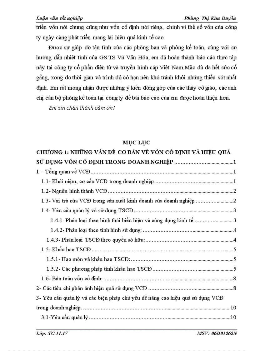 image for page Vốn cố định và một số biện pháp chủ yếu nhằm nâng cao hiệu quả sử dụng vốn cố định tại Công ty cổ phần điện tử và truyền hình cáp Việt Nam