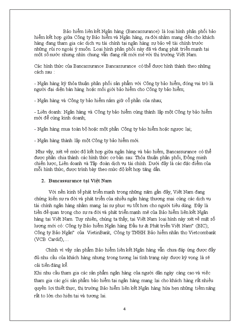 Nghiên cứu thị trường nghiên cứu môi trường kinh doanh và triển vọng phát triển của sản phẩm Bancassurance Sản phẩm Bảo hiểm liên kết Ngân hàng