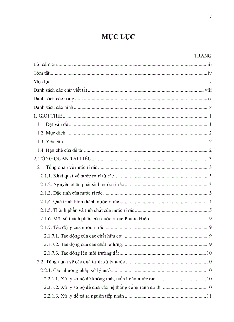 image for page Khảo sát sự ảnh hƣởng của chế phẩm sinh học enchoice và sanjiban trong quá trình xử lý nước rỉ rác tại bãi chôn lấp rác phƣớc hiệp củ chi