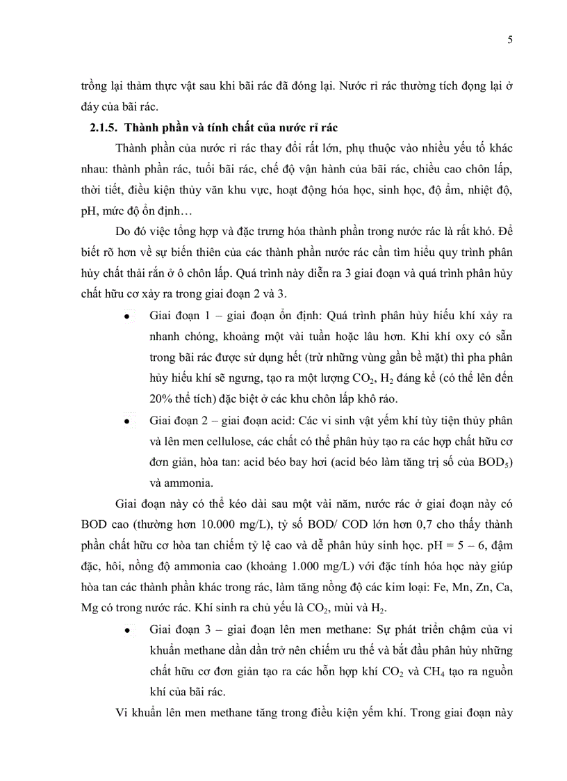 image for page Khảo sát sự ảnh hƣởng của chế phẩm sinh học enchoice và sanjiban trong quá trình xử lý nước rỉ rác tại bãi chôn lấp rác phƣớc hiệp củ chi