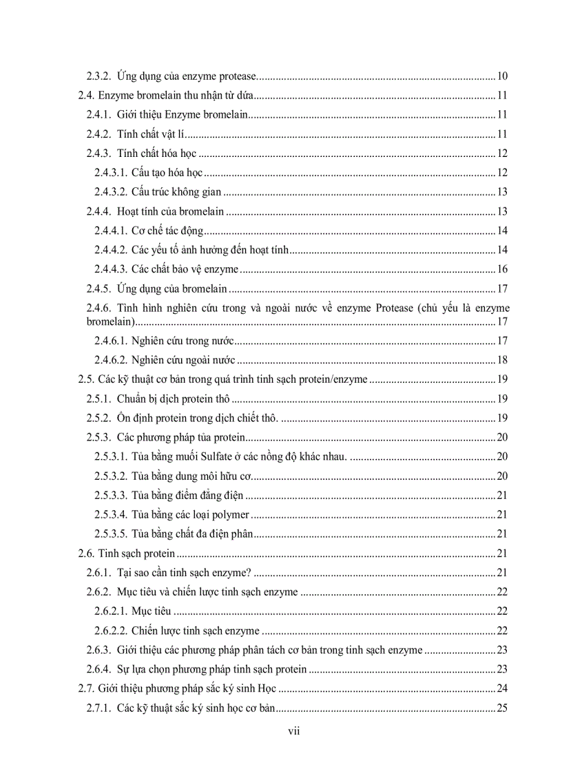 image for page Tinh sạch enzyme bromelain từ thân dứa Ananas comosus L Merr bằng phương pháp sắc ký trao đổi ion
