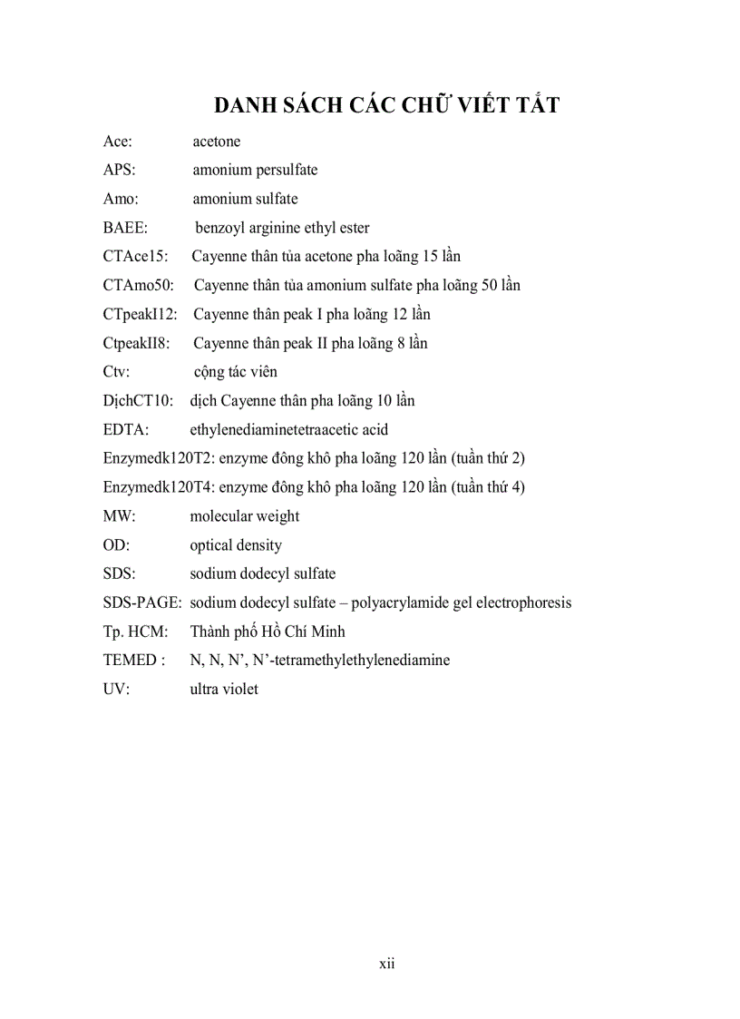 image for page Tinh sạch enzyme bromelain từ thân dứa Ananas comosus L Merr bằng phương pháp sắc ký trao đổi ion