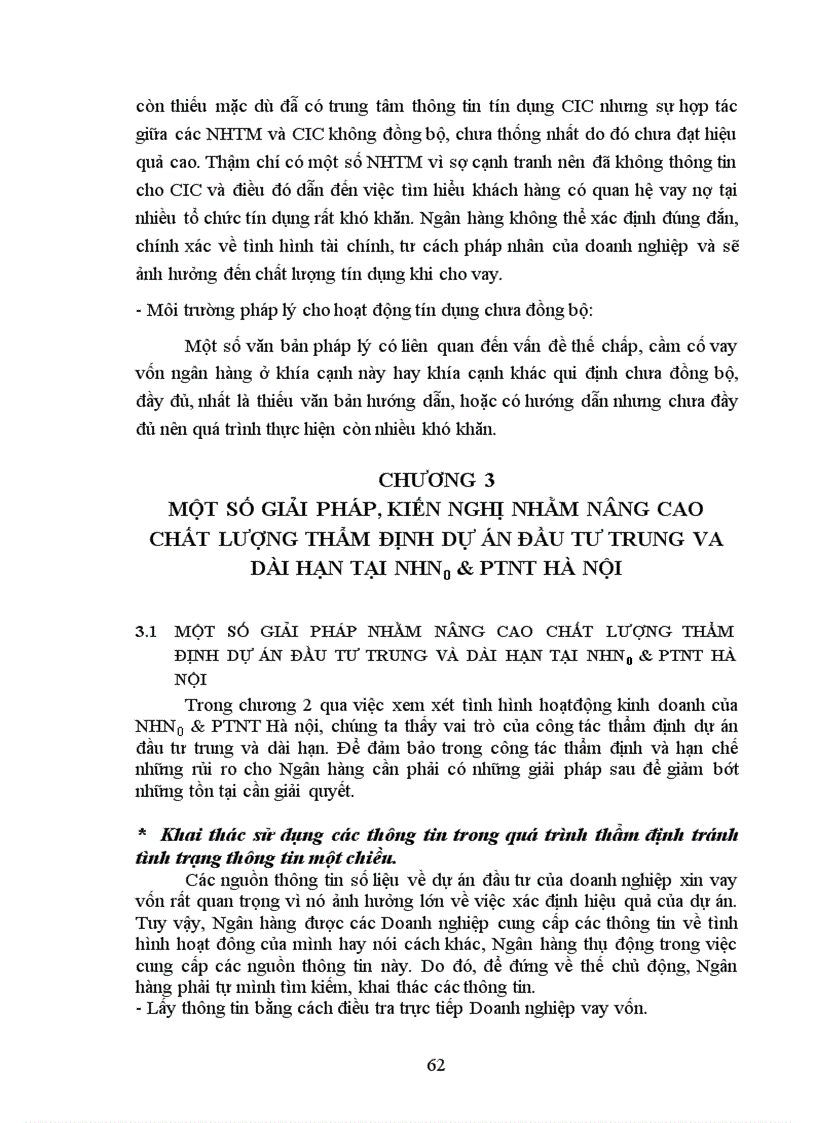 image for page Giải pháp nâng cao chất lượng thẩm định dự án đầu tư trung dài hạn tại Ngân Hàng NN PTNT Hà Nội