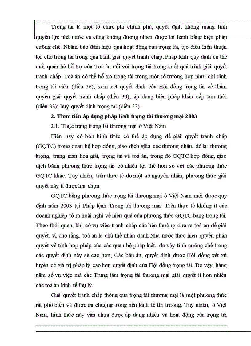 image for page Thực trạng áp dụng pháp lệnh trọng tài thương mại 2003 trong những năm gần đây