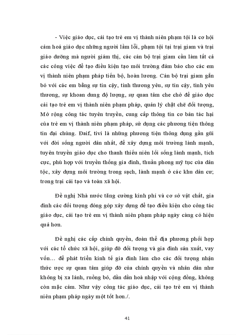 image for page Thực trạng giáo dục cải tạo trẻ em vị thành niên phạm pháp ở tỉnh Hưng Yên