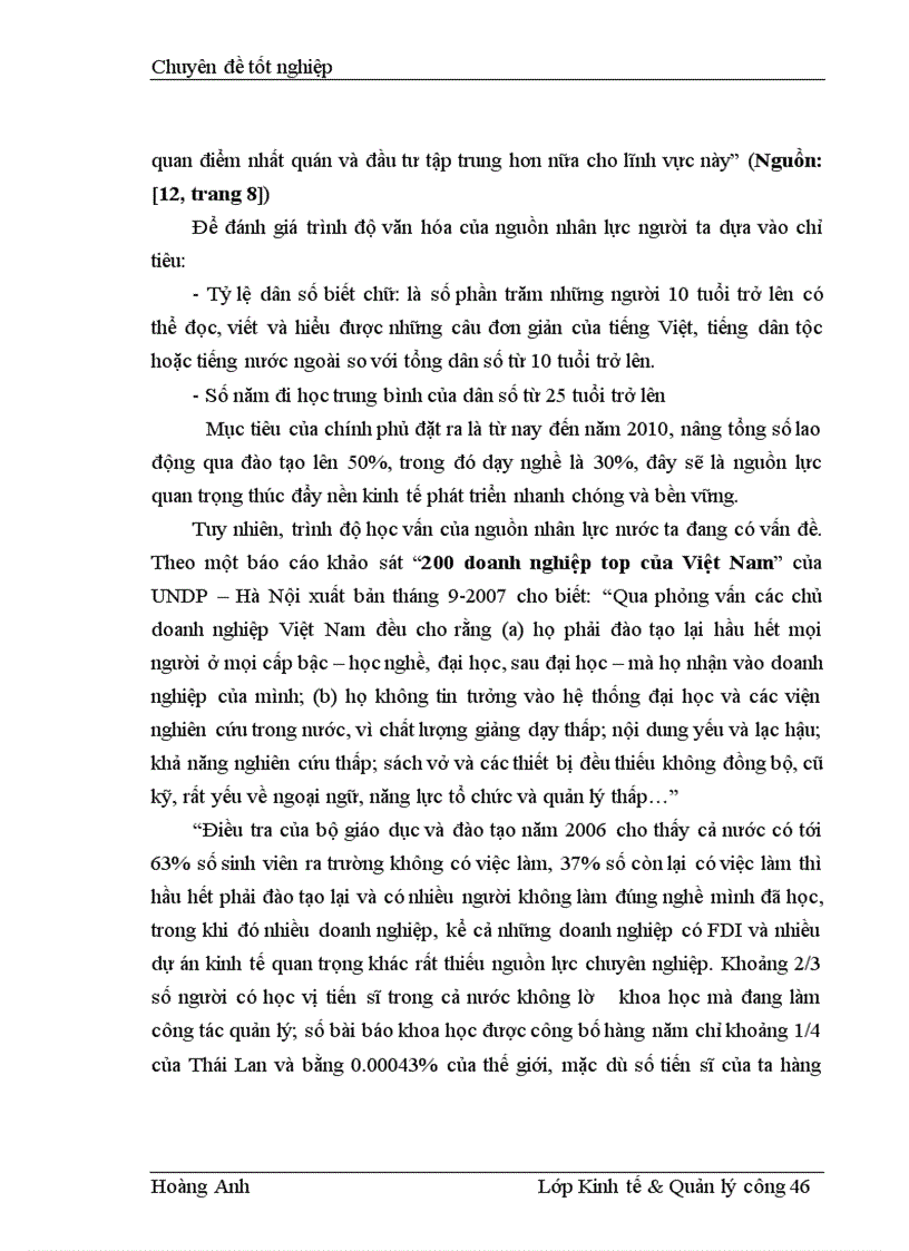 image for page Một số giải pháp hoàn thiện công tác quản lý nguồn nhân lực theo tiêu chuẩn ISO 9001 2000 tại Công ty CP bê tông