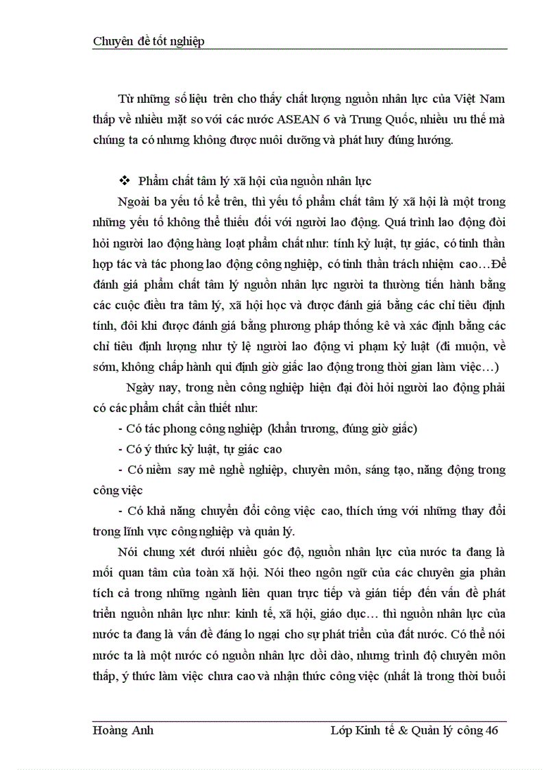 image for page Một số giải pháp hoàn thiện công tác quản lý nguồn nhân lực theo tiêu chuẩn ISO 9001 2000 tại Công ty CP bê tông
