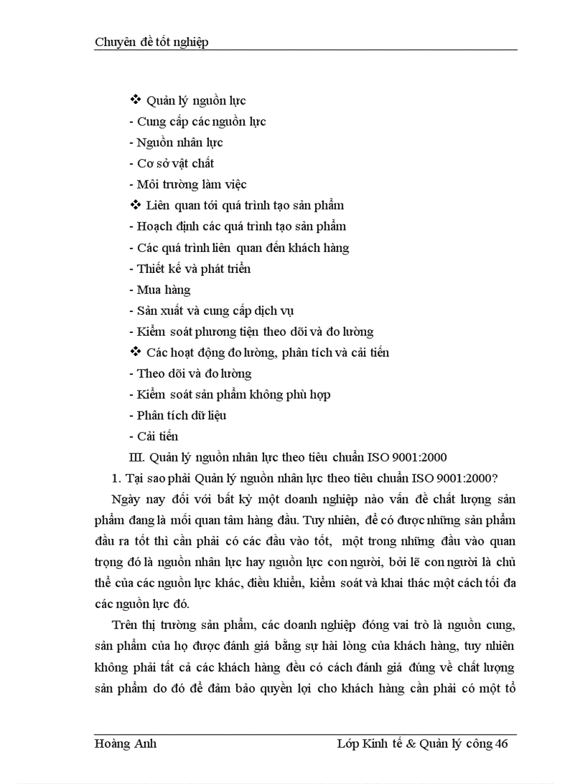 image for page Một số giải pháp hoàn thiện công tác quản lý nguồn nhân lực theo tiêu chuẩn ISO 9001 2000 tại Công ty CP bê tông