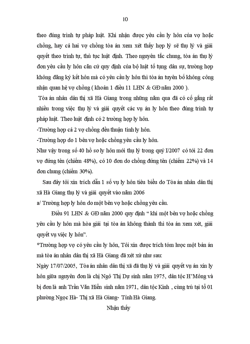 image for page Thực trạng ly hôn qúa trình giải quyết của Tòa án nhân dân thị xã Hà Giang