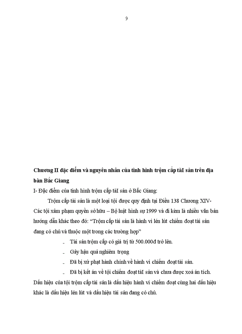 image for page Tình hình trộm cắp tài sản tại địa phương thực tiễn áp dụng pháp luật và các biện pháp đấu tranh phòng chống loại tội phạm này