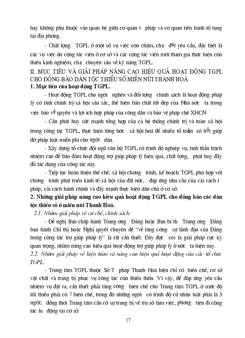 image for page Thực trạng hoạt động trợ giúp pháp lý ở địa phương cho đồng bào dân tộc thiểu số miền núi Thanh Hoá