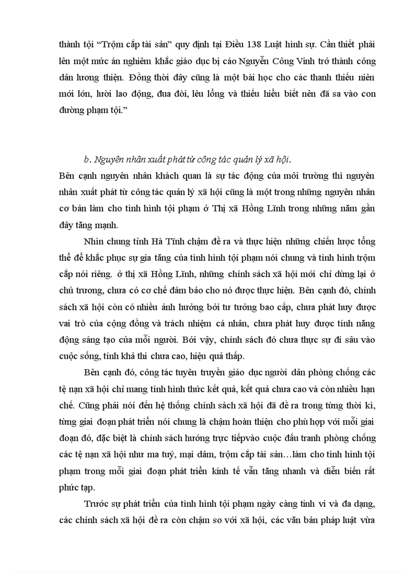 image for page Tình hình trộm cắp tài sản tại thị xã Hồng Lĩnh và các biện pháp đấu tranh phòng chống loại tội phạm này